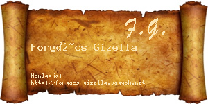 Forgács Gizella névjegykártya