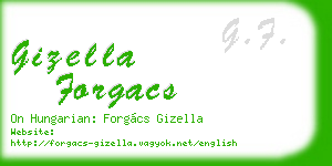 gizella forgacs business card