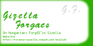 gizella forgacs business card